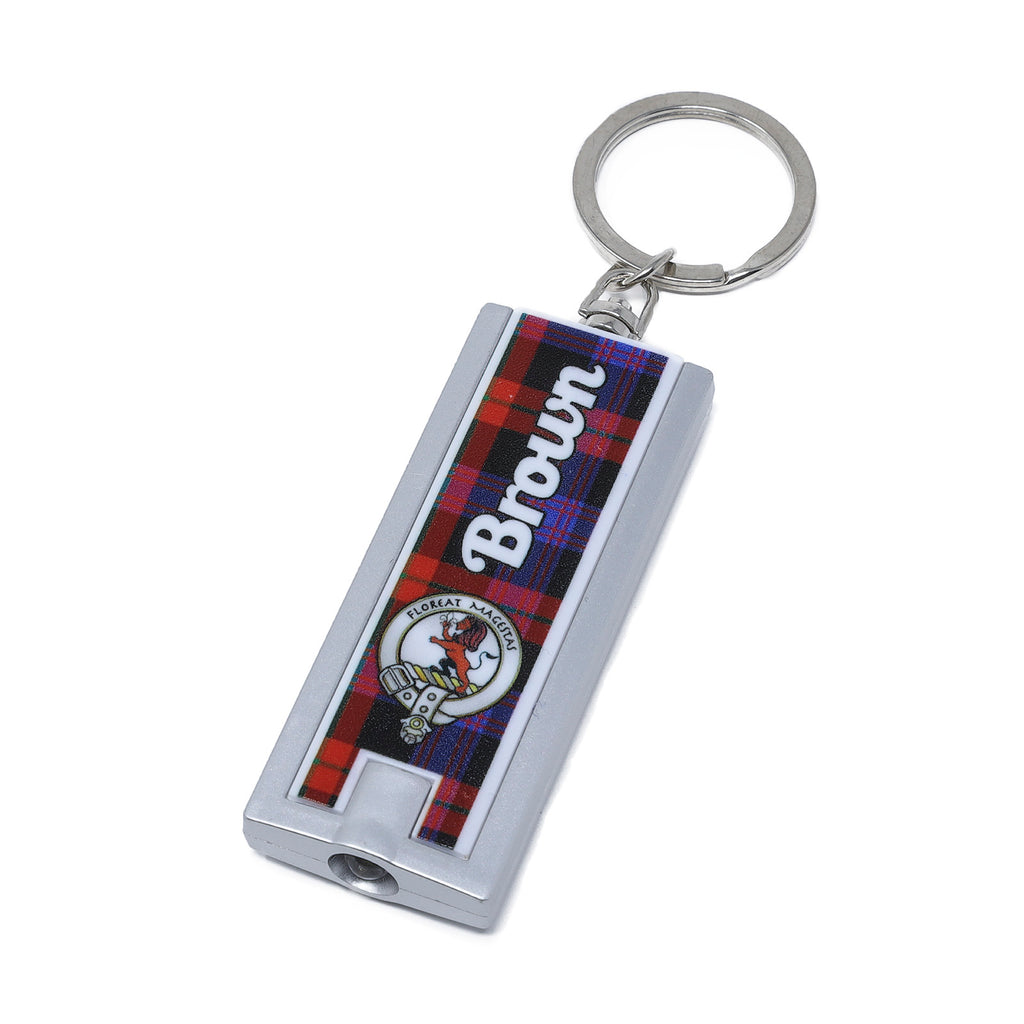 Clan Led Keyring Brown