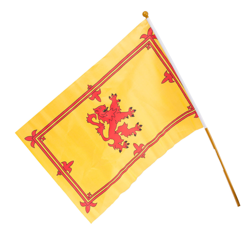 12" X 18" Lion Rampant Flag On Stick