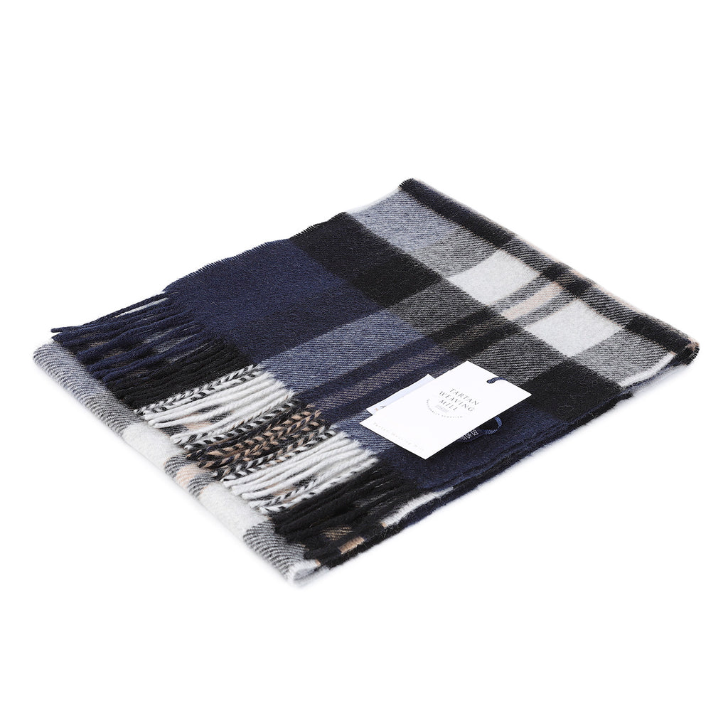 100% Cashmere Scarf Amplified Thomson Navy