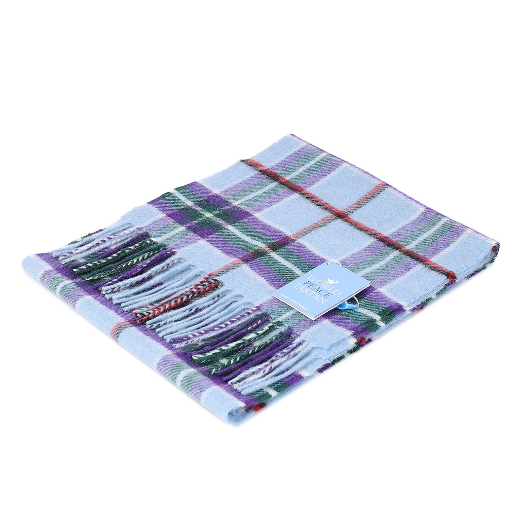 100% Cashmere Scarf World Peace Tartan