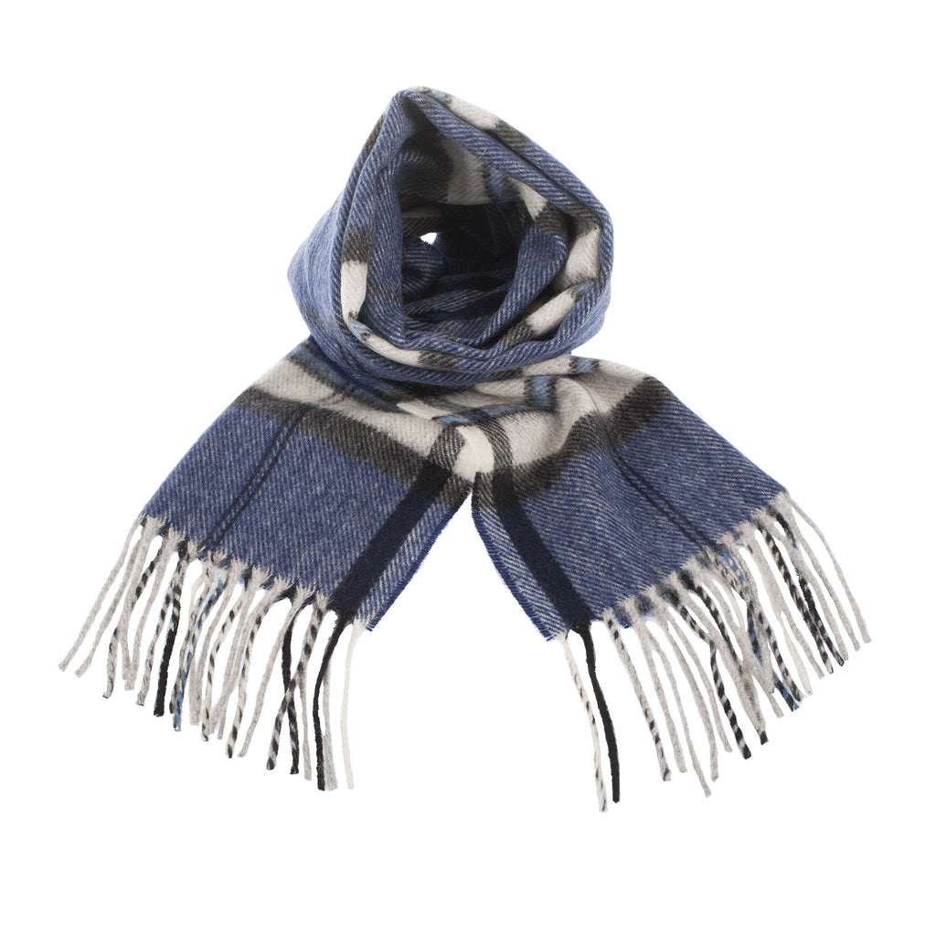 Tartan Weaving Mill 100% Cashmere Scarf  Thomson Navy