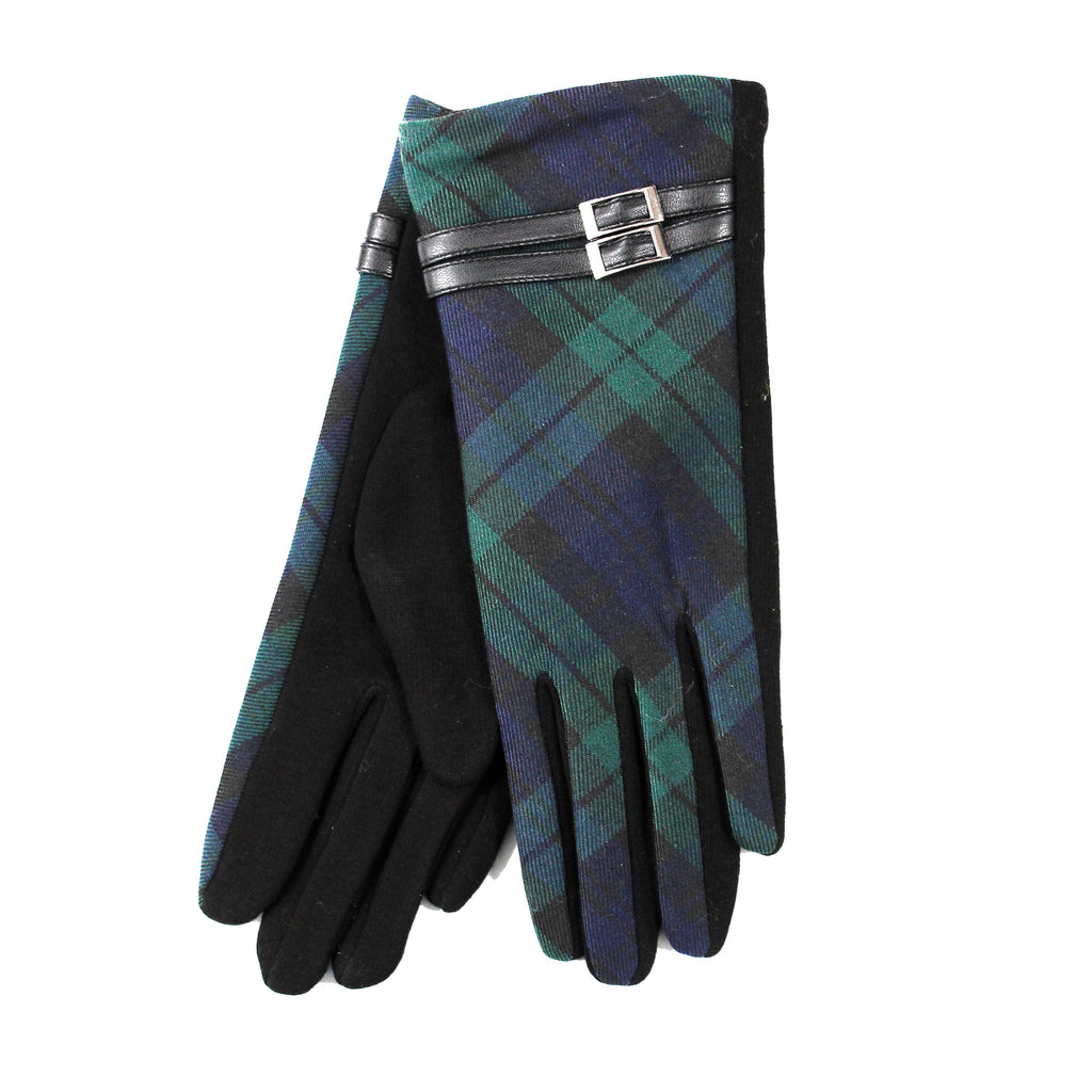 Buckle Tartan Glove