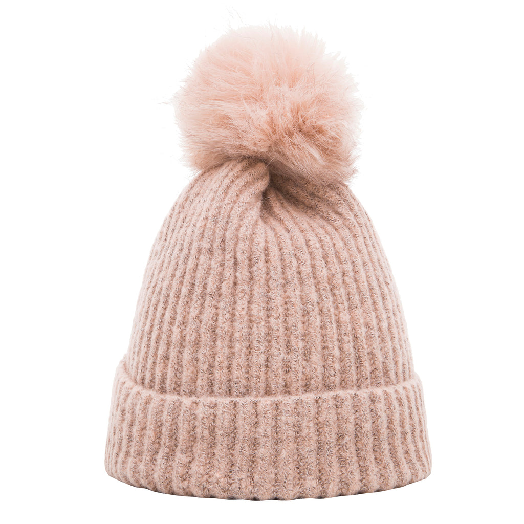 Soft Touch Rib Pom Pom Hat