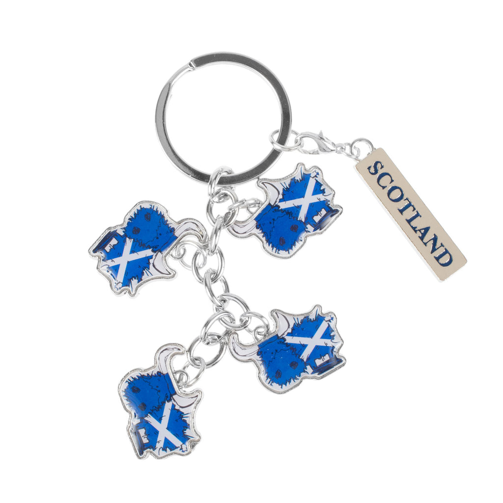 Multi Highland Coo Keyring