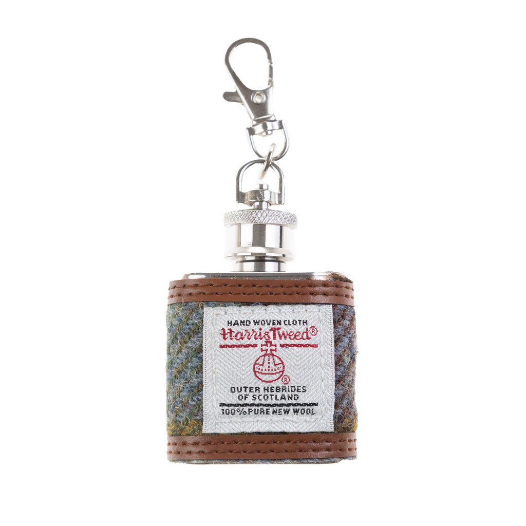 Mini Harris Tweed Hip Flask