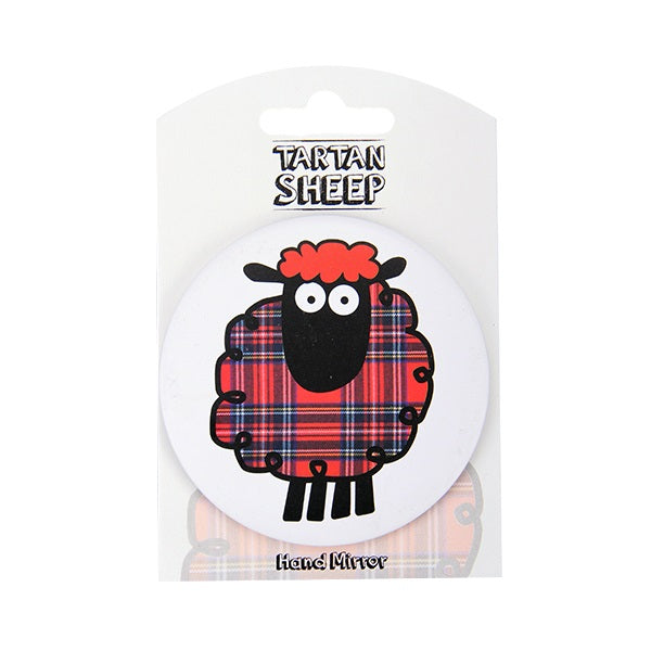 Hand Mirror - Tartan Sheep