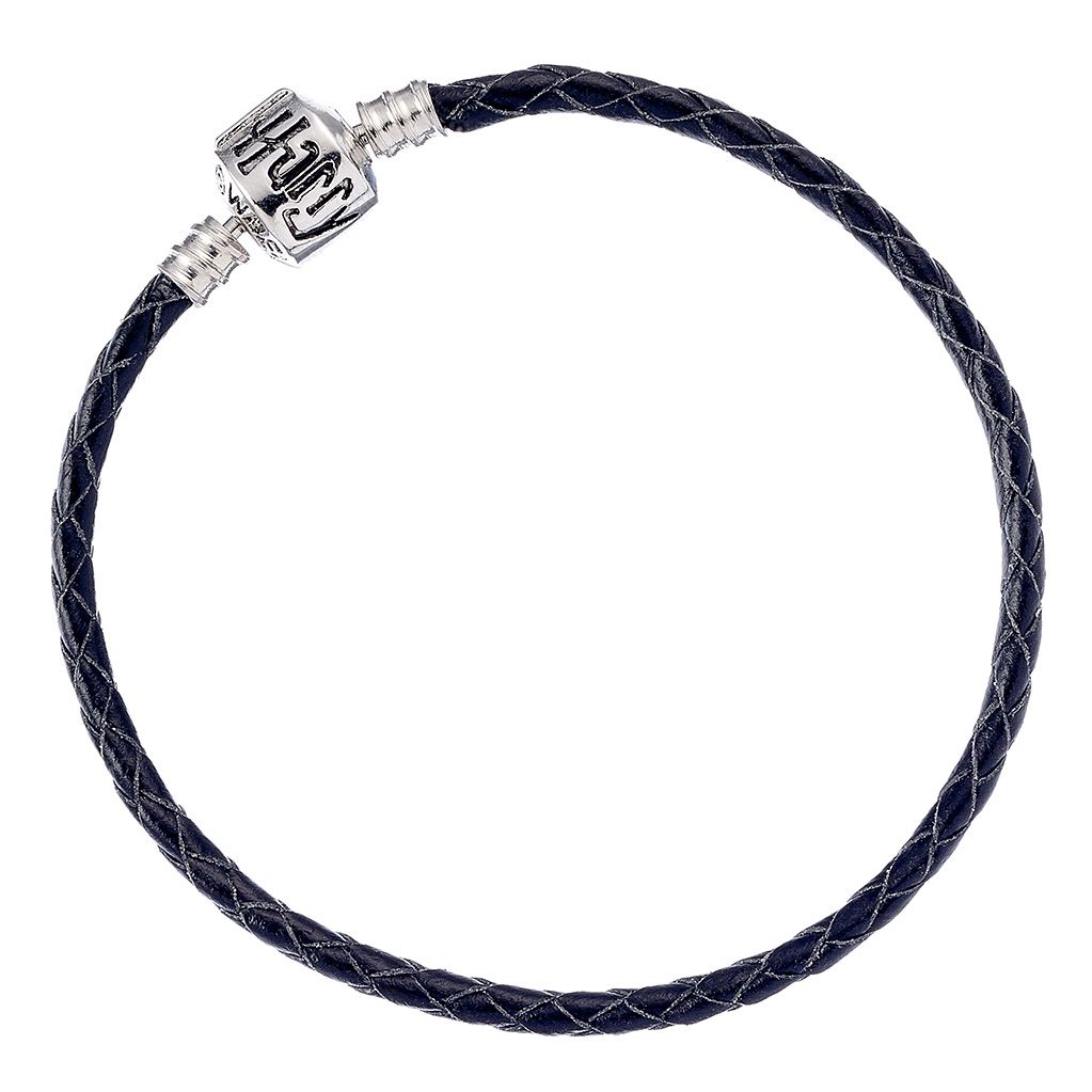 Harry Potter Black Leather Bracelet For Slider Charms - Small 18Cm