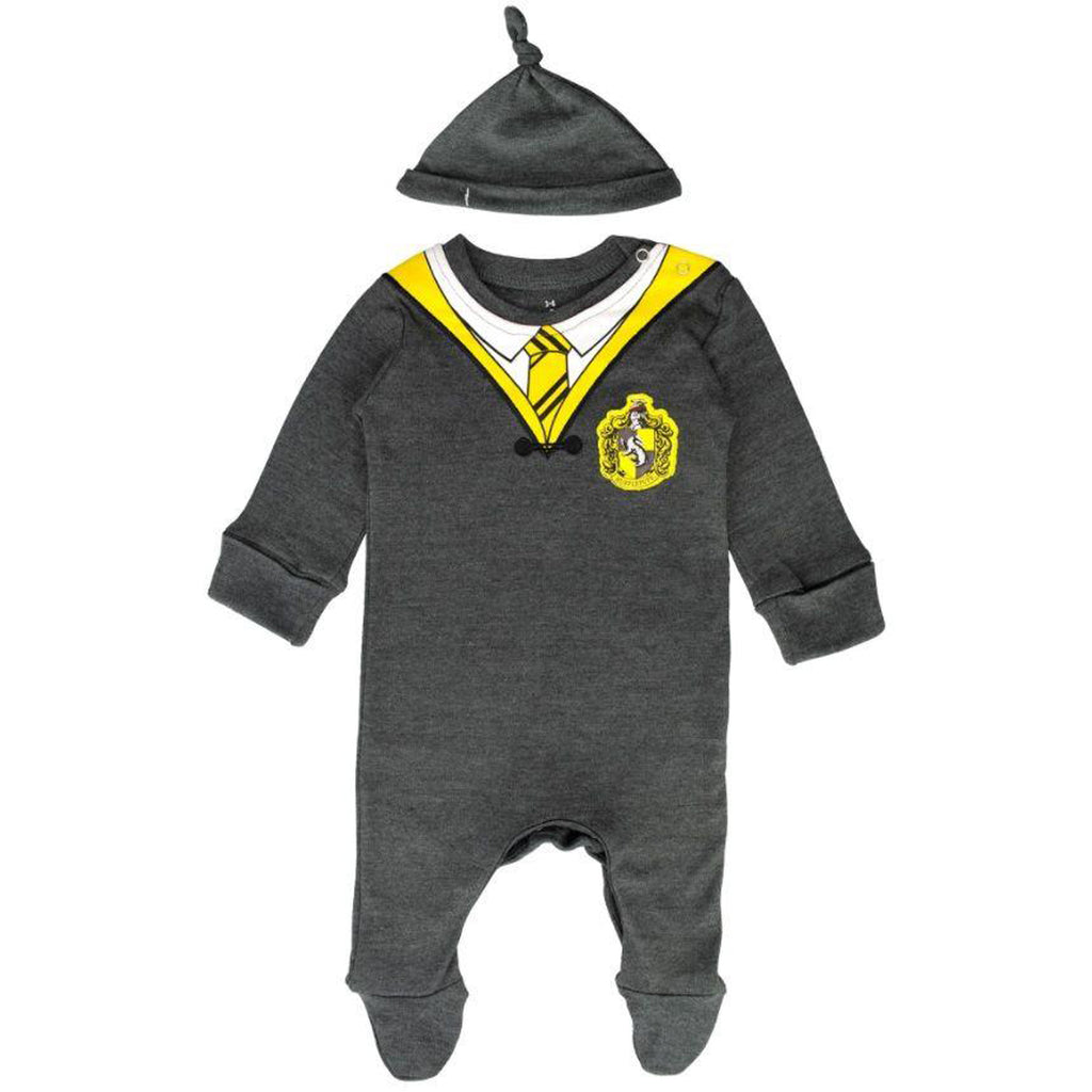 Hp Hufflepuff Uniform Babygrow & Hat