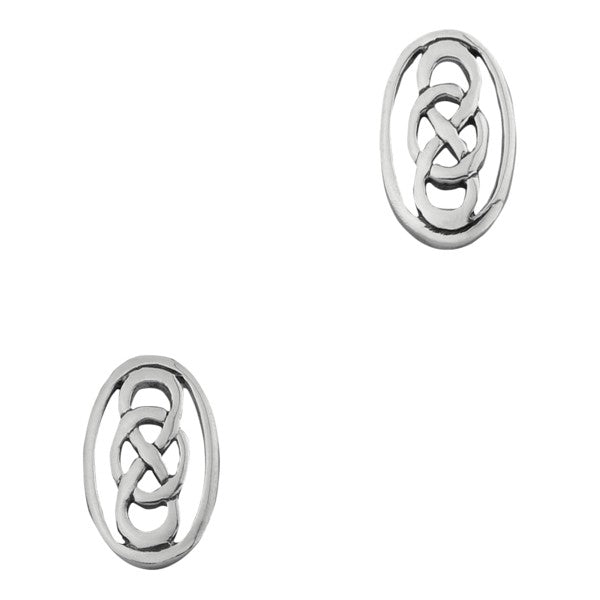 Celtic Silver Oval Knot Stud S N/A