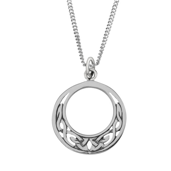 Celtic Silver Round Pendant 'Donalda'