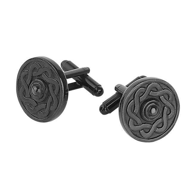Celtic Cufflinks - Black Chrome