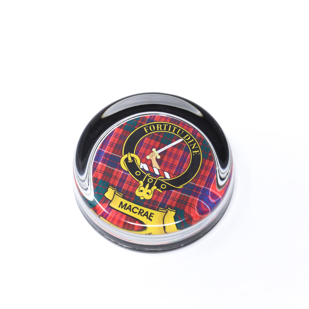 Kc Clan Paper Weight Glass Macrae
