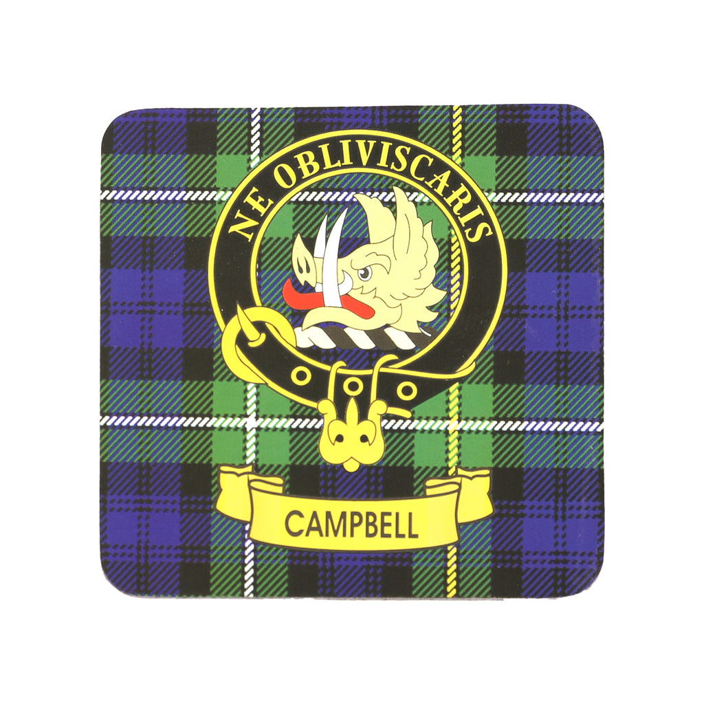 Kc Clan Square Cork Coaster Campbell