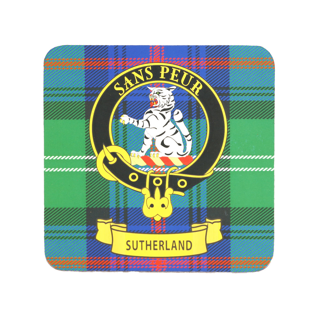 Kc Clan Square Cork Coaster Sutherland