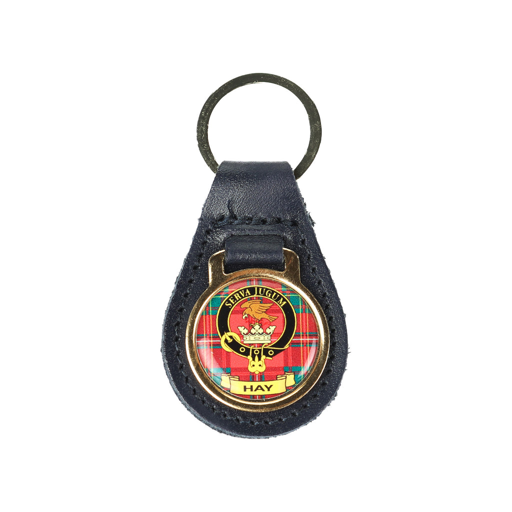 Kc Clan Leather Key Fob Hay