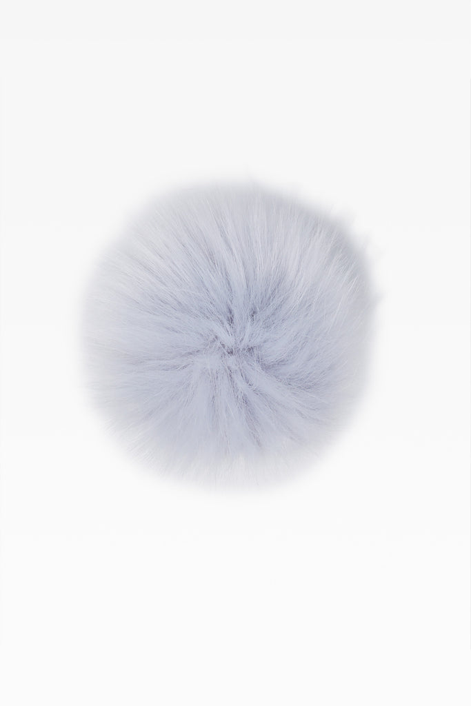 100% Faux Fur Pom Pom Light Blue