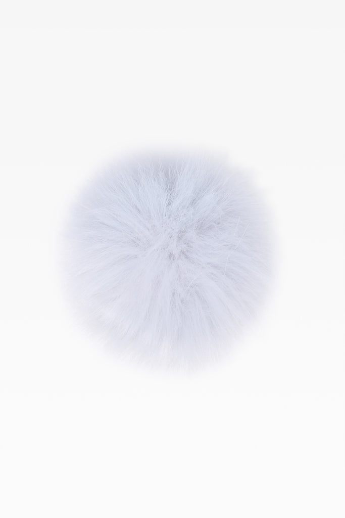 100% Faux Fur Pom Pom Light Blue