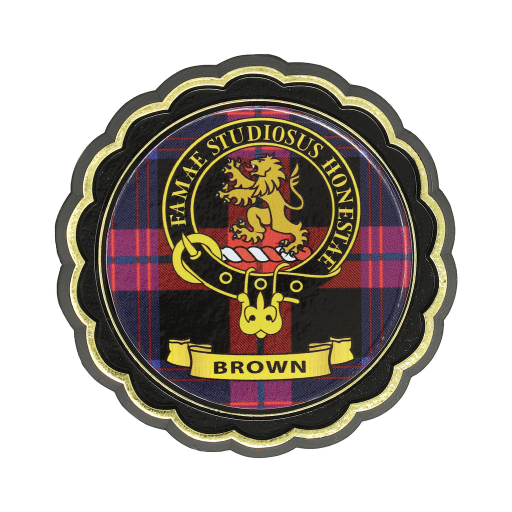 Clan Crest Fridge Magnets Brown