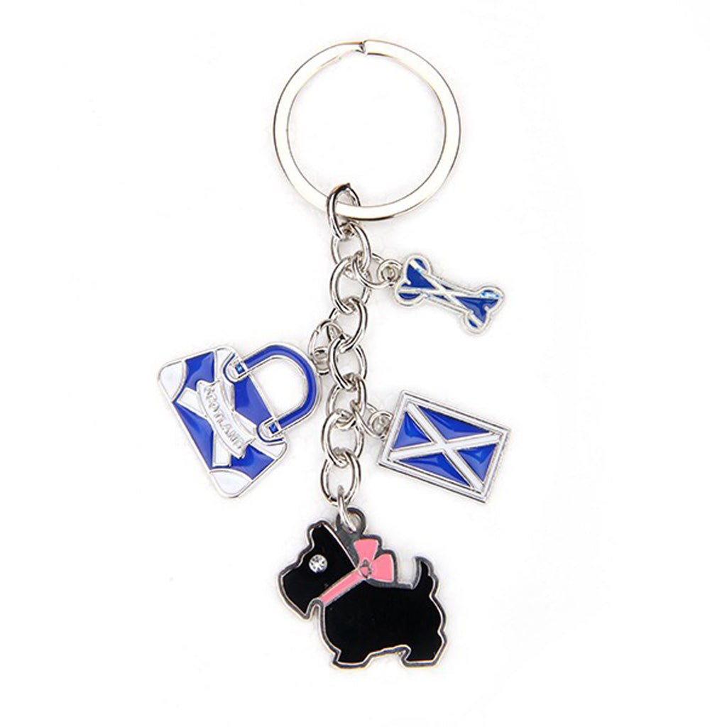 Multi Bag Dog Bone Flag Keyring