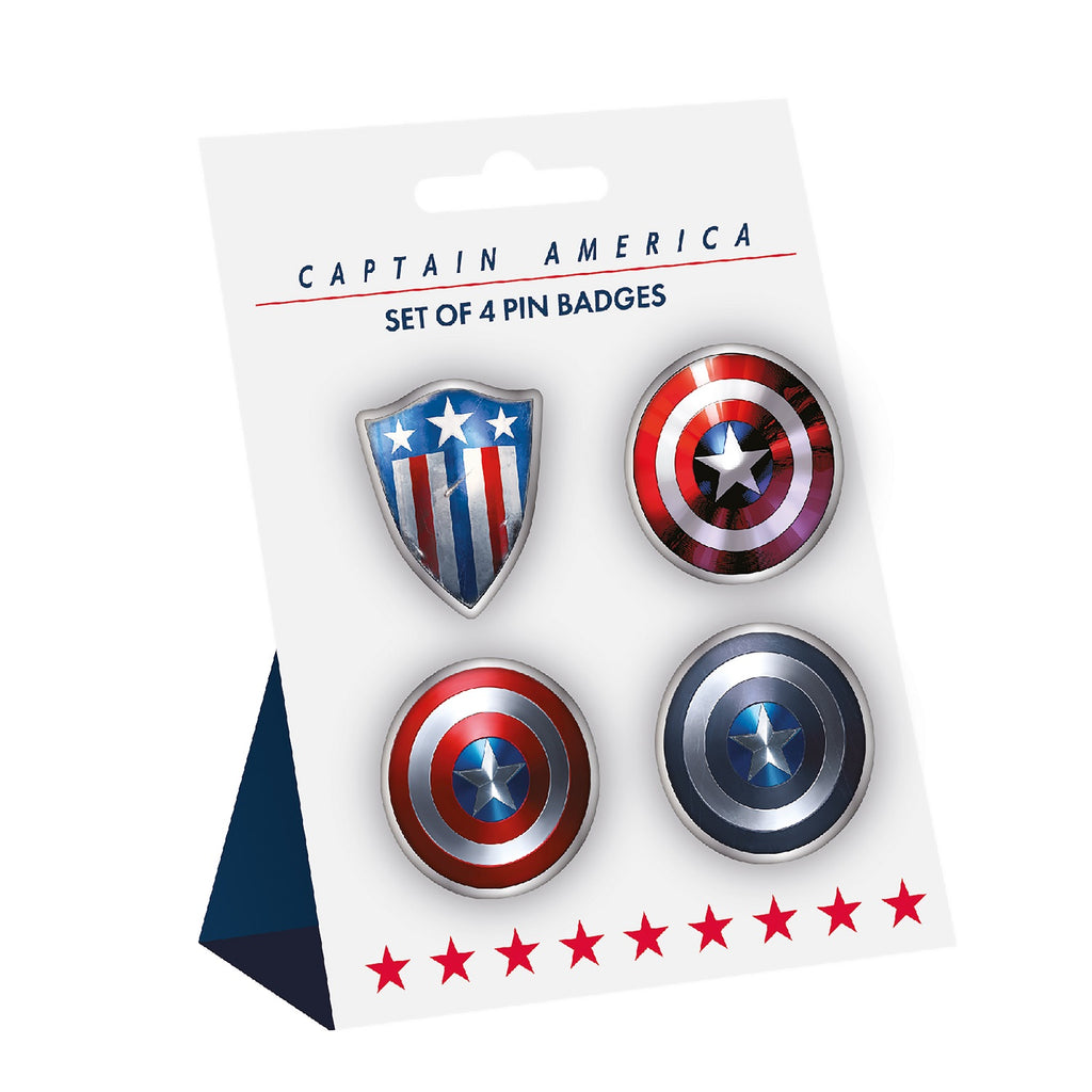 Pin Badge - Captain America's Shields