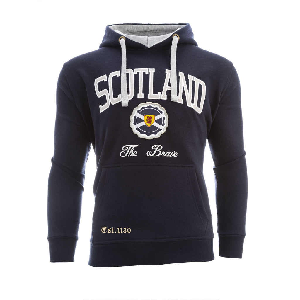 Scotland Hooded Pullover Navy/Grey