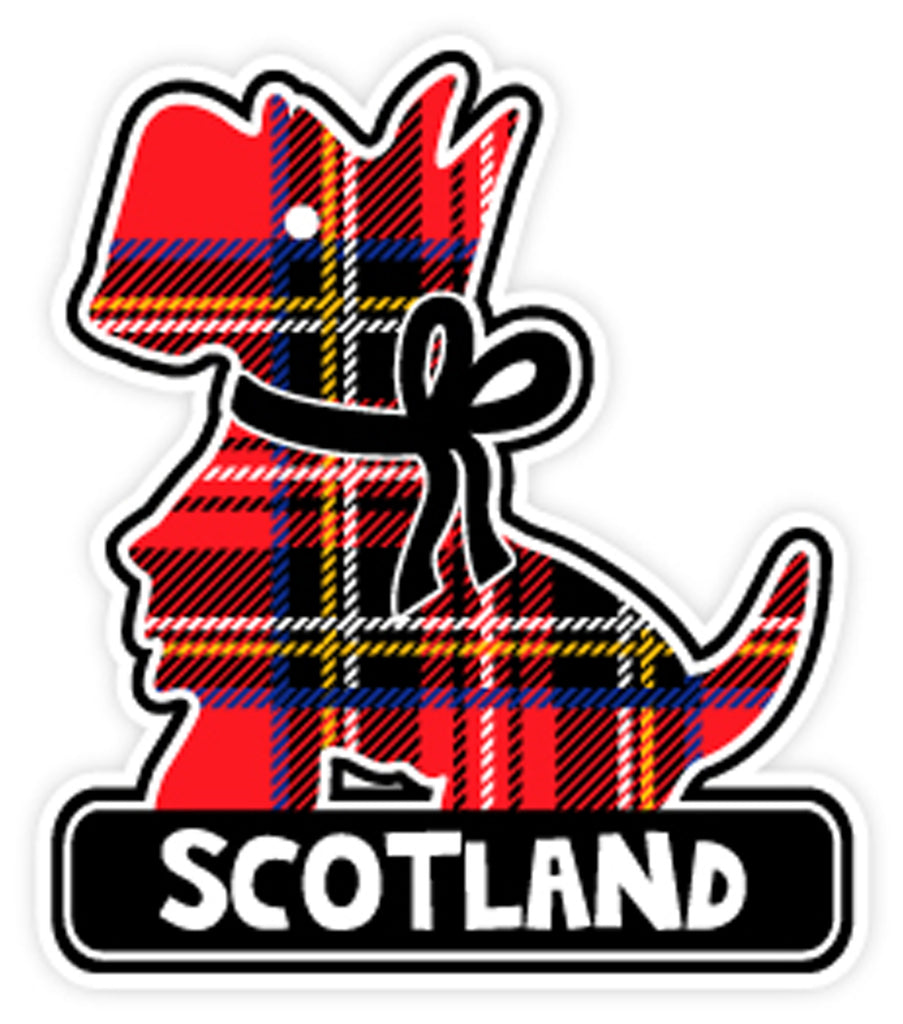 Tartan Scottie Dog Sticker