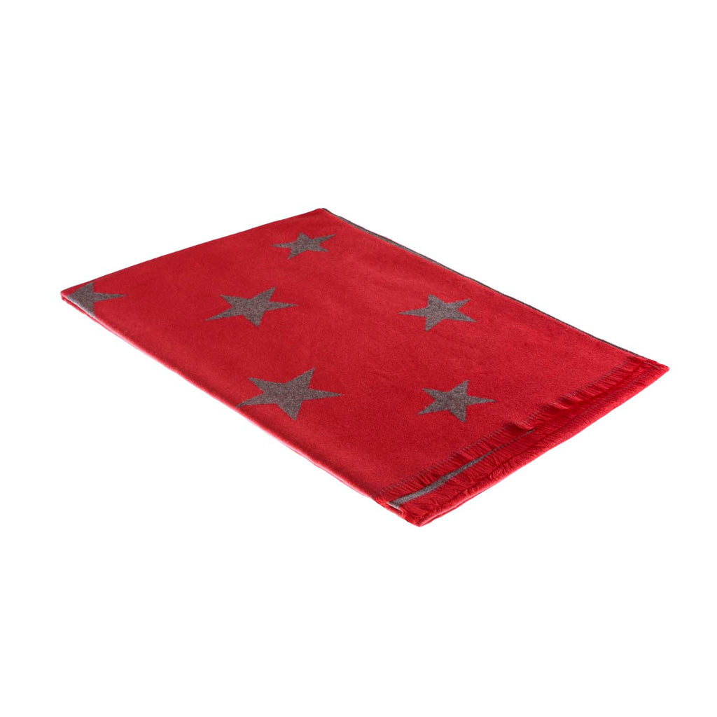 Super Soft Star Scarf Red