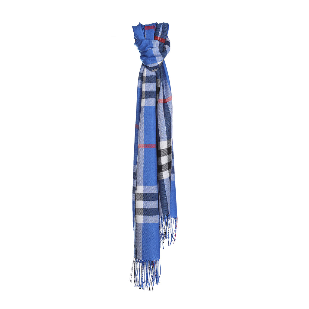 Checke Scarf Blue