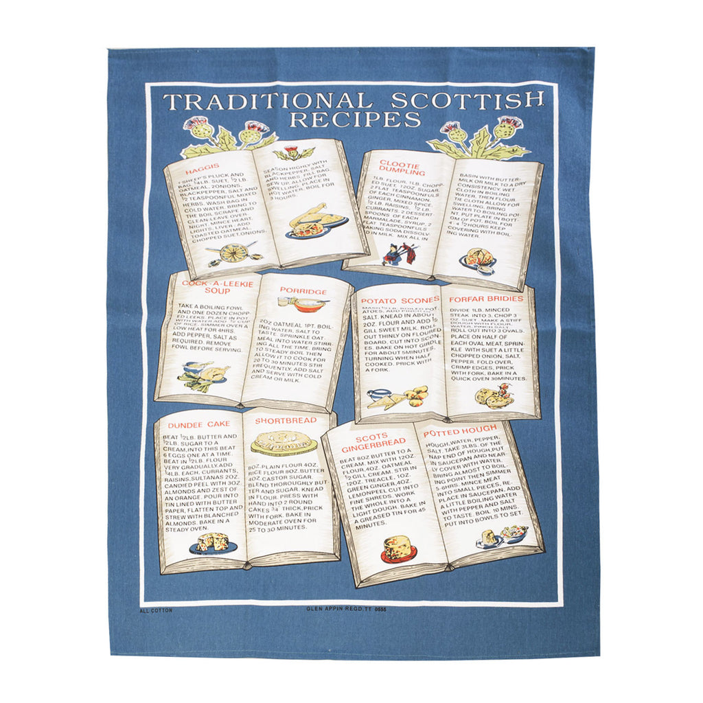 Scottish Recipes Kitchen Tea Towel